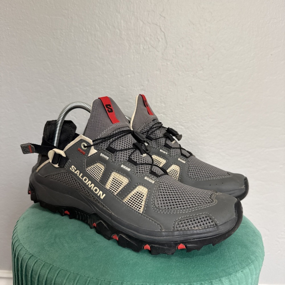 Salomon Techamphibian 5 Mens Water Shoes Grey Red 8.5 471149 Sneaker